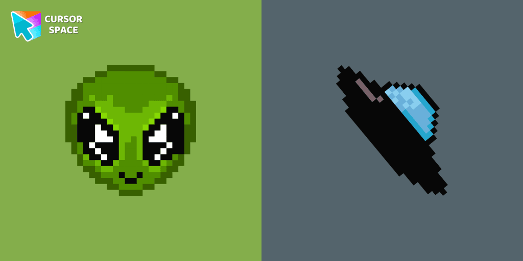 Alien Pixel cursor cursor pack